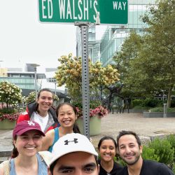 Pediatric Cardiology Fellows socializing outdoors