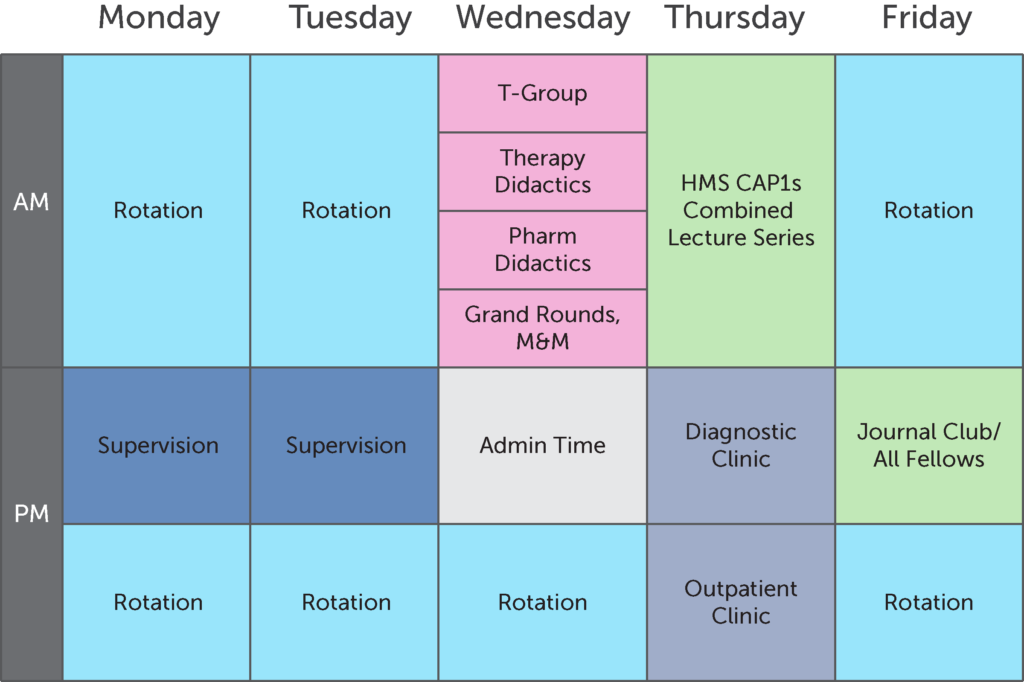 Year 1 rotation schedule