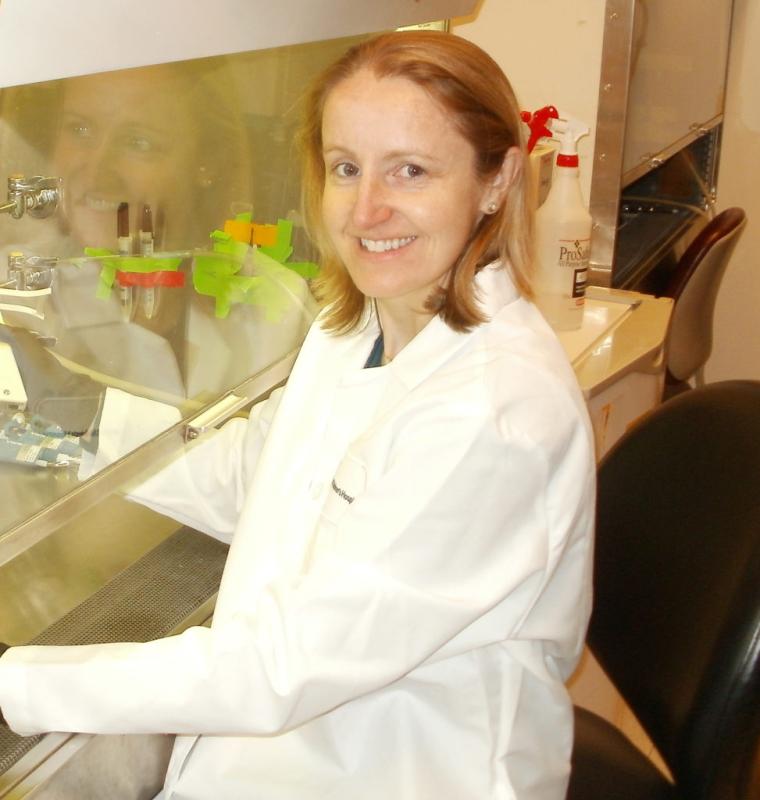 Rosalyn Adam in a laboratory