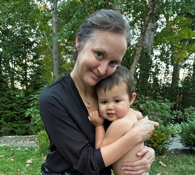Erin McNamara and child