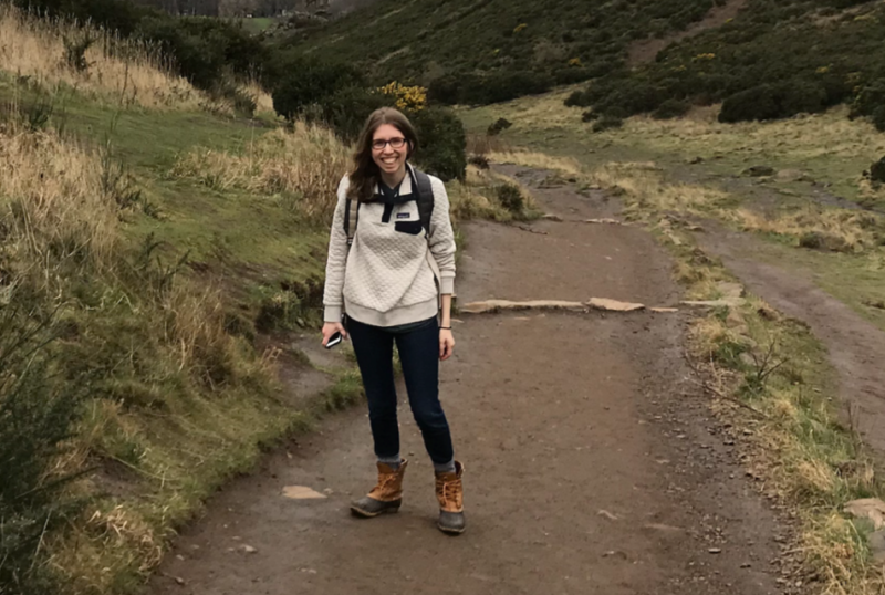 Laura Chiel on a hiking trail